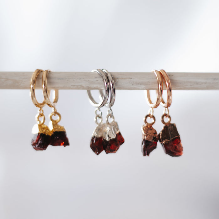 Garnet |  Crystal and Gemstone Earrings