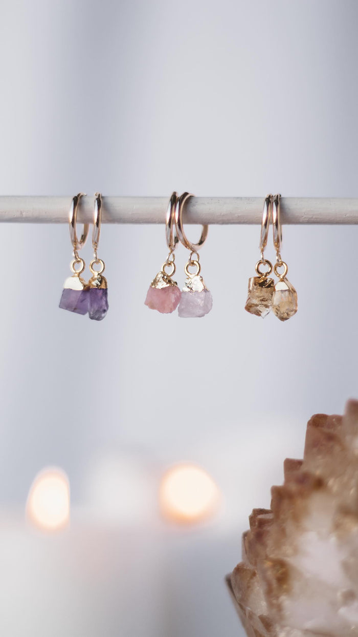 Sleepers  |  Gemstone Earrings in Gold, Rose Gold and Silver