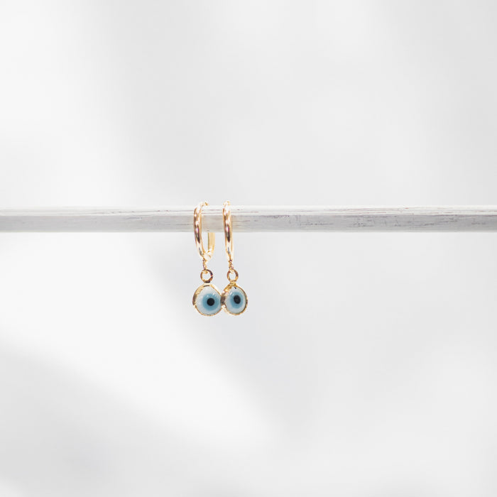 Evil Eye Sleeper |   Earrings in Gold And Silver