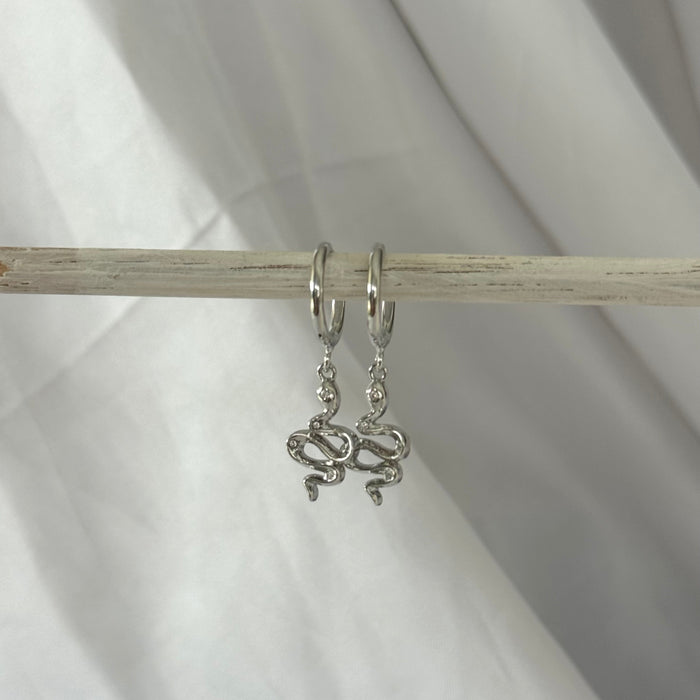Scorpio Snake Sleeper | Gold and Silver earrings