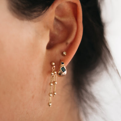 Stellar Chain Earring | Gold, Silver And Rose Gold Drop Earrings