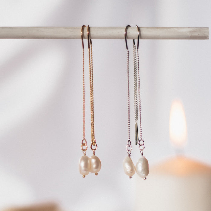 Pearl Earring Drops | Gold and Silver