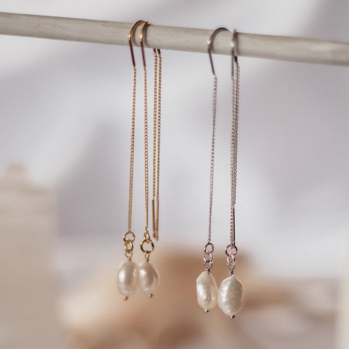 Pearl Earring Drops | Gold and Silver