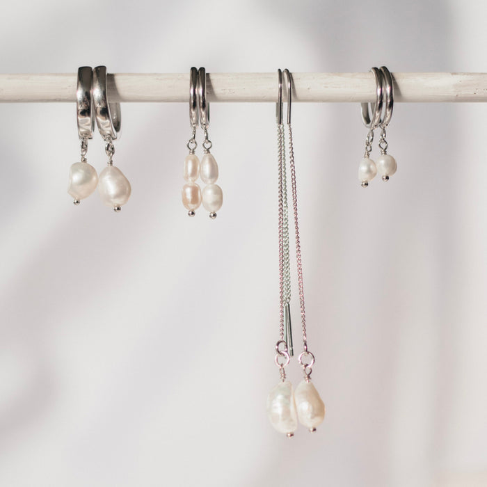 Pearl Earring Drops | Gold and Silver