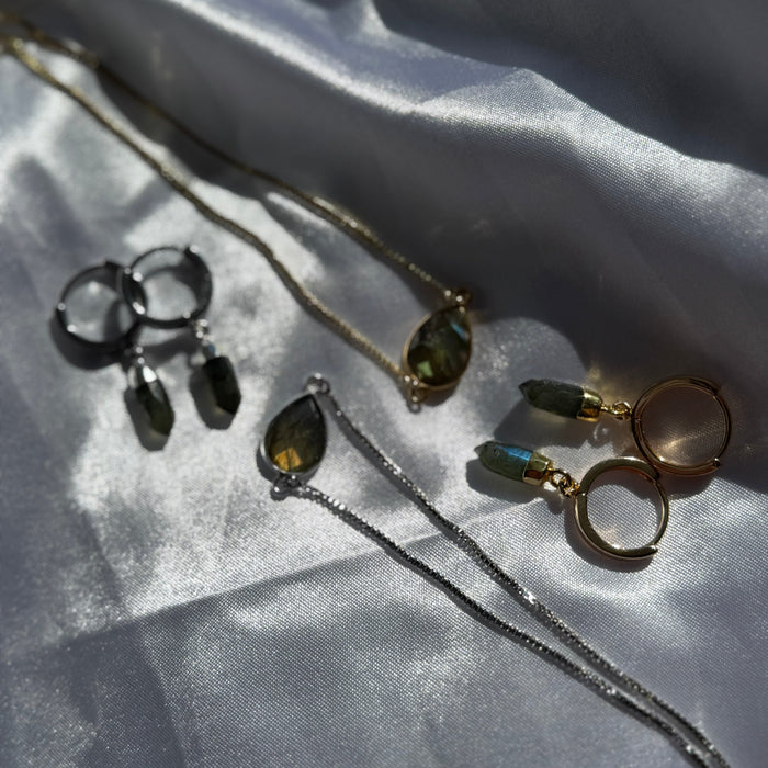 Labradorite Bracelet | Gold & Silver