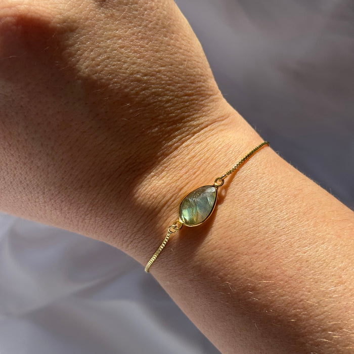 Labradorite Bracelet | Gold & Silver