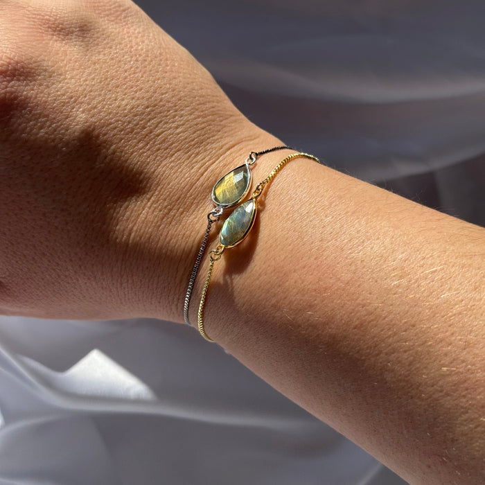 Labradorite Bracelet | Gold & Silver