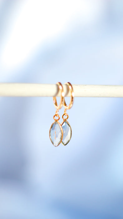 Green Amethyst Sleepers |  Crystal Earrings in Gold and Sterling Silver