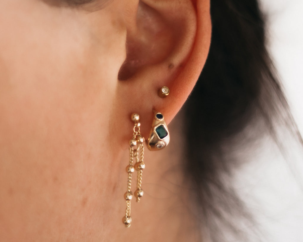 Orion Huggies | Statement Earrings Gold and Silver– Mermaid & Bear