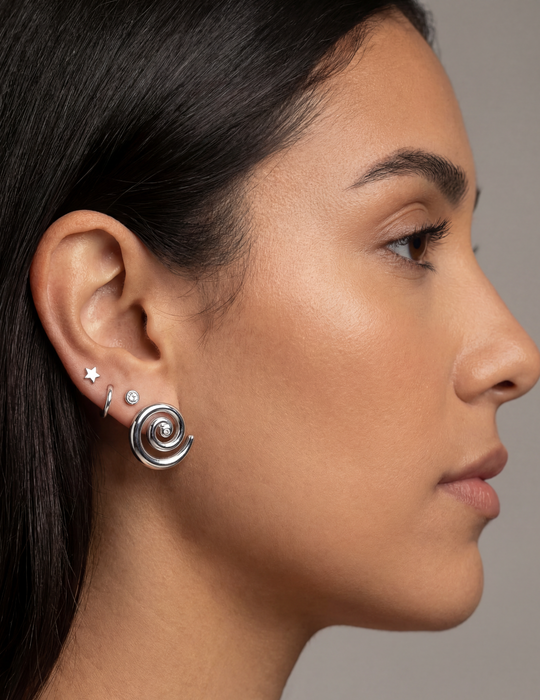 Ursa Spiral Stud | Stud earring available in Gold and Silver