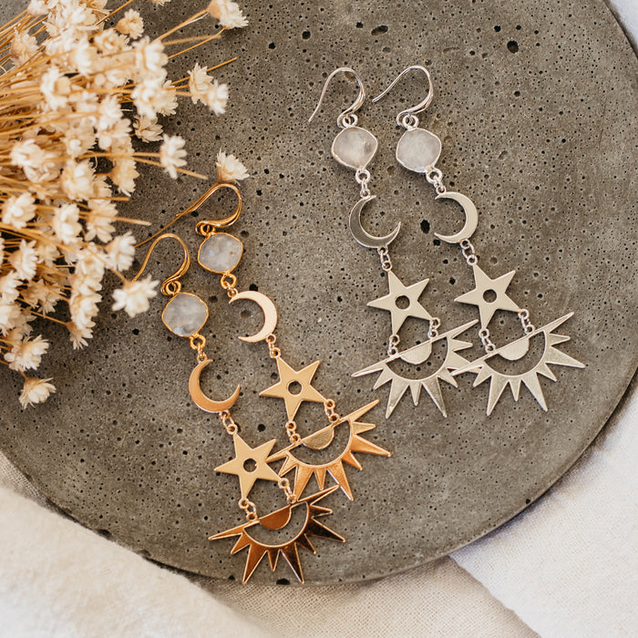 Moonstone  |  Crystal and Gemstone Earrings and Bracelets