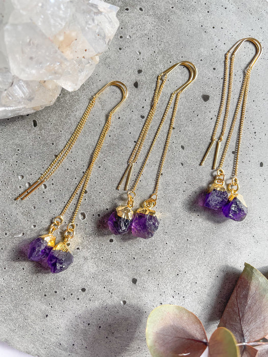 Amethyst Drops | Crystal & Gemstone Earrings