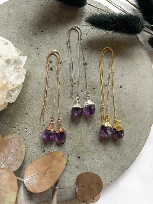 Amethyst Drops | Crystal & Gemstone Earrings