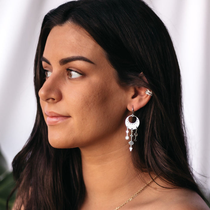 Zira  |  Charmed Earrings in Gold and Silver