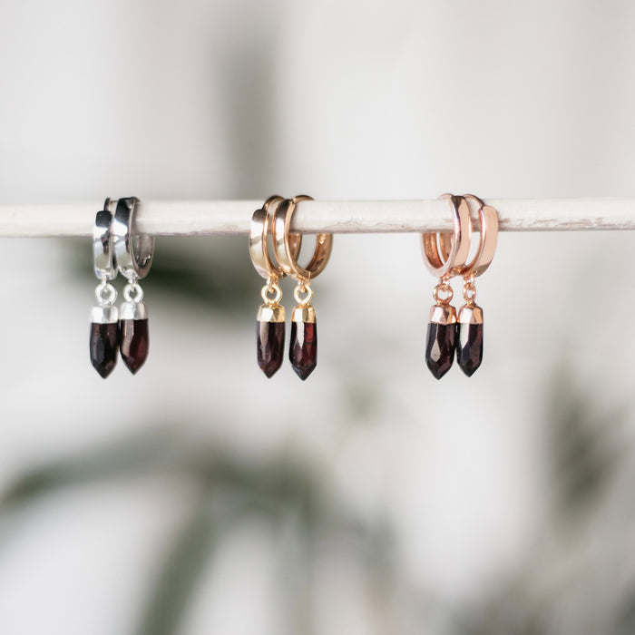 Garnet |  Crystal and Gemstone Earrings
