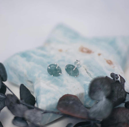 Amazonite Crystal Stud Earrings   |   Crystal Earrings Australia