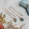 Amazonite Drop Earrings Rose Gold |  Crystal Gemstone Earrings Australia 