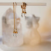 18 Carat Dipped Rose Gold Quartz Earring Drops | Boho Crystal Earrings Mermaid and Bear