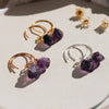 Amethyst Hoops |  Crystal and Gemstone Earrings