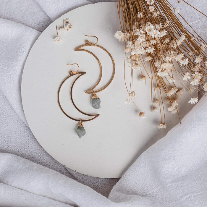 Aquamarine Earrings  |  Crystal and Gemstone Earrings